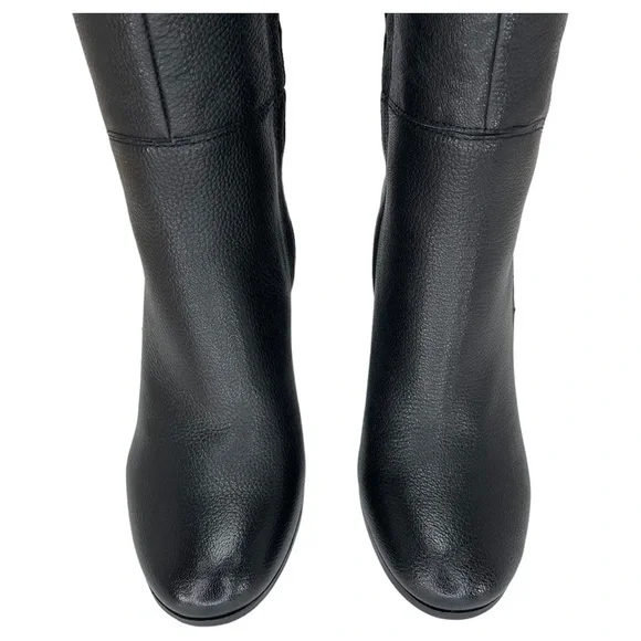 Kenneth Cole New York Justin Black Leather Knee High Womens Boots Size 6.5M - Picture 7 of 16